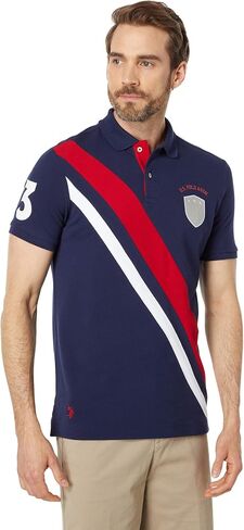 U.S. Polo Assn. Short Sleeve Pieced Sash Pique Polo in Saudi Arabia