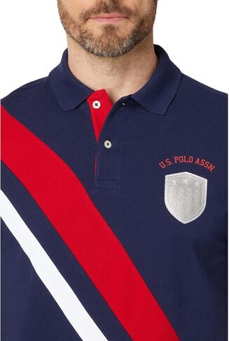 U.S. Polo Assn. Short Sleeve Pieced Sash Pique Polo in Saudi Arabia