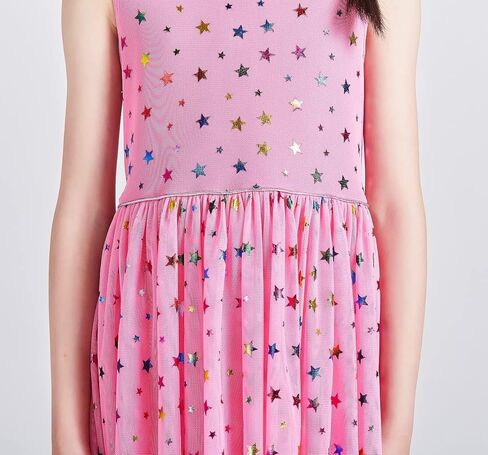 DaniChins Girls Sleeveless Tutu Dress Layered Tulle Sparkle Dress for Girls in Kuwait