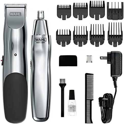 Wahl Groomsman Corded or Cordless Beard Trimmer for Men - Rechargeable Grooming Kit for Facial Hair - Hair Clipper, Shaver, & Groomer - Model 9918-6171V in Saudi Arabia