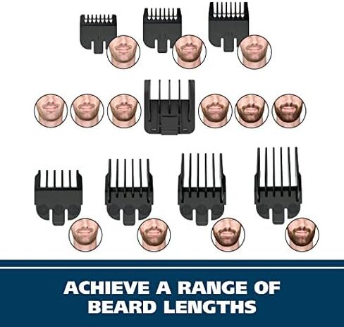 Wahl Groomsman Corded or Cordless Beard Trimmer for Men - Rechargeable Grooming Kit for Facial Hair - Hair Clipper, Shaver, & Groomer - Model 9918-6171V in Saudi Arabia