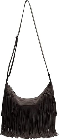RARITYUS Women Fringe Tassel Shoulder Bag Large Leather Tote Handbag Hobo Crossbody Bag in Kuwait