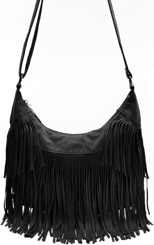 RARITYUS Women Fringe Tassel Shoulder Bag Large Leather Tote Handbag Hobo Crossbody Bag in Kuwait
