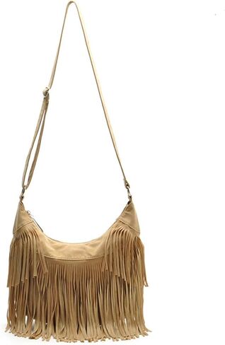 RARITYUS Women Fringe Tassel Shoulder Bag Large Leather Tote Handbag Hobo Crossbody Bag in Saudi Arabia