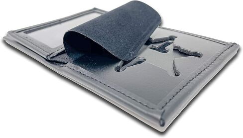 6 Point Star Hidden Badge Bifold WALLET - Badge Holder, 6 Point Star Credit Card Leather WALLET, Wallet - Badge Count 229, One size in Saudi Arabia