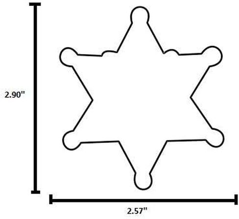 6 Point Star Hidden Badge Bifold WALLET - Badge Holder, 6 Point Star Credit Card Leather WALLET, Wallet - Badge Count 229, One size in Saudi Arabia