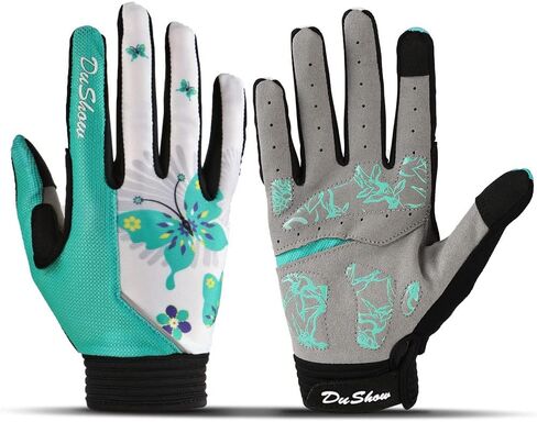 DuShow Cycling Gloves Women Full Finger Mountain Bike Riding Biking Gloves for Women Touchscreen Gel Padded Bicycle Gloves Motorcycle Gym Sport Workout Training Outdoor Gloves in Saudi Arabia