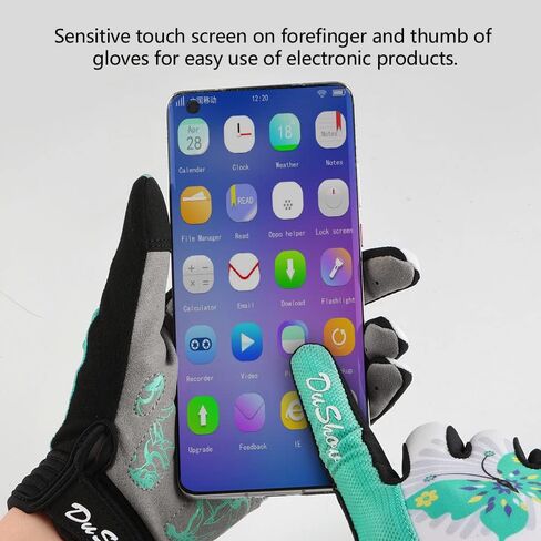 DuShow Cycling Gloves Women Full Finger Mountain Bike Riding Biking Gloves for Women Touchscreen Gel Padded Bicycle Gloves Motorcycle Gym Sport Workout Training Outdoor Gloves in Saudi Arabia