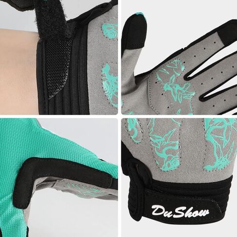 DuShow Cycling Gloves Women Full Finger Mountain Bike Riding Biking Gloves for Women Touchscreen Gel Padded Bicycle Gloves Motorcycle Gym Sport Workout Training Outdoor Gloves in Saudi Arabia