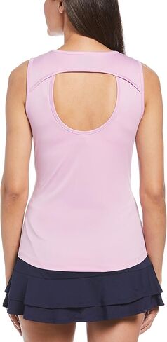Grand Slam Women's Solid Keyhole Sleeveless Tennis Tank Top in Kuwait