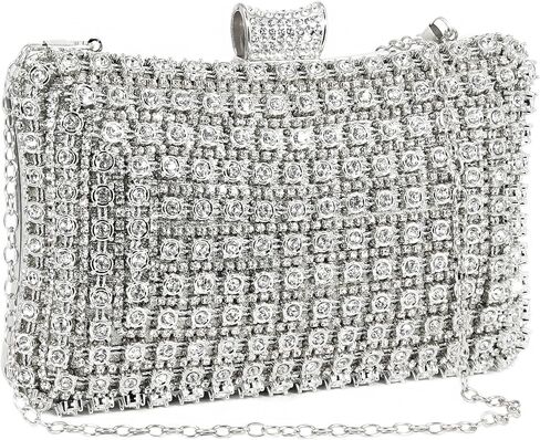 Naimo Womens Luxury Rhinestone Crystal Clutch Purse Bling Diamond Evening Bag Handbag for Wedding Party Prom in Kuwait