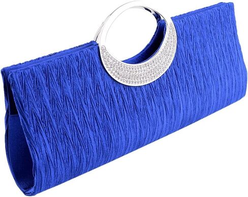 ZIUMUDY مطوي الساتان حجر الراين حقائب السهرة الزفاف براثن محفظة حقائب اليد in Kuwait