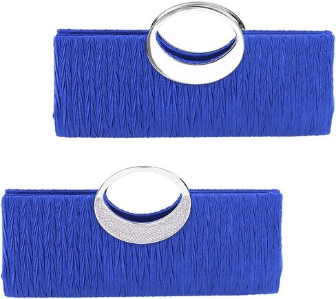 ZIUMUDY مطوي الساتان حجر الراين حقائب السهرة الزفاف براثن محفظة حقائب اليد in Kuwait