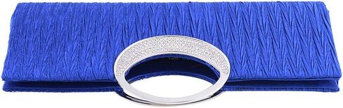 ZIUMUDY مطوي الساتان حجر الراين حقائب السهرة الزفاف براثن محفظة حقائب اليد in Kuwait