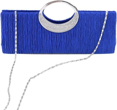 ZIUMUDY مطوي الساتان حجر الراين حقائب السهرة الزفاف براثن محفظة حقائب اليد in Kuwait