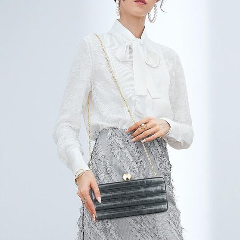 محفظة بمقبض من الأكريليك من Comeon للنساء حقيبة سهرة لطيفة لحفلات الزفاف الرسمية والحفلات الراقصة in Kuwait