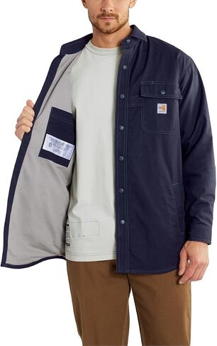 Carhartt Men's Big & Tall Flame Resistant Full Swing Quick Duck Shirt Jac in Saudi Arabia