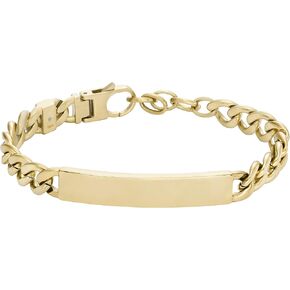 Fossil Men's Plated Stainless Steel Engravable Personalized Gift ID, Chain or Cuff Bracelet for Men in Saudi Arabia