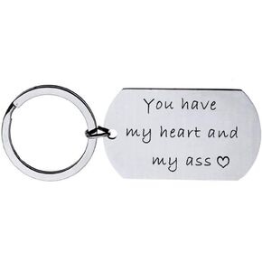 ShiQiao Spl You Have My Heart and My Ass Keychain Boyfriend Girlfriend Gifts Keyring Wife Husband Gifts in Kuwait