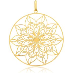 قلادة على شكل ماندالا من الذهب الأصفر الخالص عيار 14 قيراط للنساء من كارول مجوهرات in Kuwait