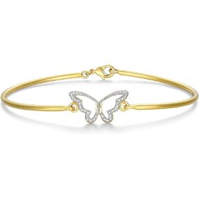 Amazon Collection Bronze Open Bangle Bracelet, 7.25"