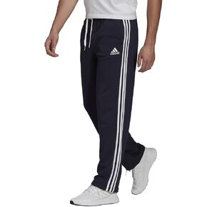 adidas Men's Essentials Fleece Open Hem 3-Stripes Pants, Legend Ink, Medium in Saudi Arabia