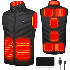سترة Jaoruizer ساخنة للرجال والنساء، سترة قابلة لإعادة الشحن وتدفئة 9 مناطق تسخين خفيفة الوزن ودافئة سترة كهربائية ساخنة (XL) in Kuwait