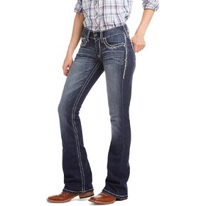 ARIAT Women's R.e.a.l. Mid Rise Stretch Entwined Boot Cut Jean in Saudi Arabia