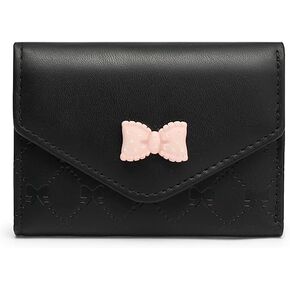 Small Wallets for Girls Cute Bear Print Wallet Small Tri-folded Wallet Cash Pocket Card Holder ID Window Purse for Women (Beige) in Kuwait