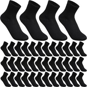 Tarpop 48 Pairs Men Quarter Ankle Socks Athletic Socks Moisture Wicking Bulk Crew Casual Sports in Saudi Arabia