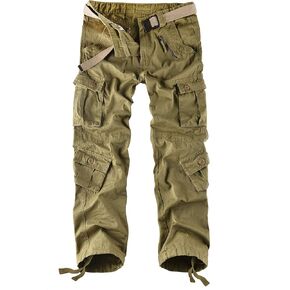 بنطال Leward رجالي من القطن البري كاجوال بنمط عسكري مموه للعمل القتالي للمشي لمسافات طويلة مع 8 جيوب in Kuwait