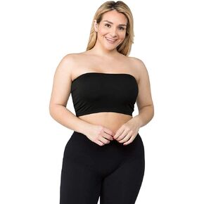 Women's Sexy Crop Top Sleeveless Stretchy Solid Casual Strapless Summer Tube Top