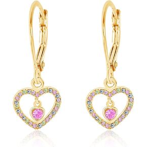 شانتور اقراط مضادة للحساسية للبنات | اقراط حلقية على شكل قلب ليفرباك للبنات | اقراط على شكل قلب عيد الحب للبنات | اقراط للبنات المراهقات | اقراط للنساء | الاطفال in Kuwait