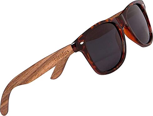 ووديز نظارة شمسية من خشب الجوز باطار صدفة السلحفاة, بني, M in Kuwait