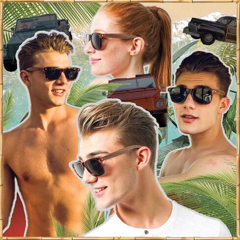 ووديز نظارة شمسية من خشب الجوز باطار صدفة السلحفاة, بني, M in Kuwait