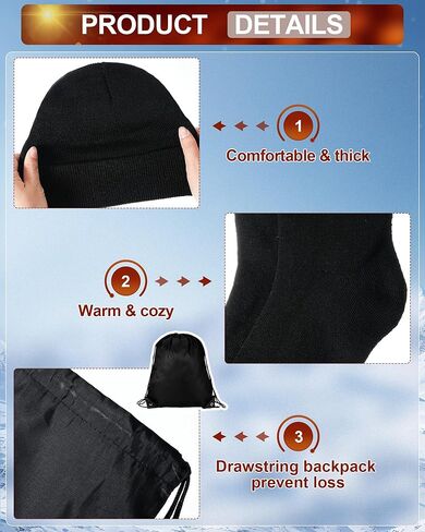 Suhine 60 Pcs Homeless Care Package Supplies Winter Beanie Hat Gloves Warm Socks Drawstring Bags Rain Ponchos with Hood for Donation Charity in Saudi Arabia