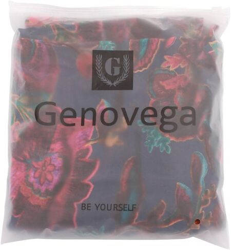 فستان Genovega بوشاح روانا المنقوش المخملي - فستان كارديجان نسائي زهري مع شراشيب in Kuwait