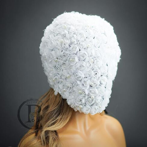 Haute Fashion Masquerade Masks Floral Studded Full Face Mask Cover Halloween Wedding Masquerade Mask Couture Ski Mask in Kuwait