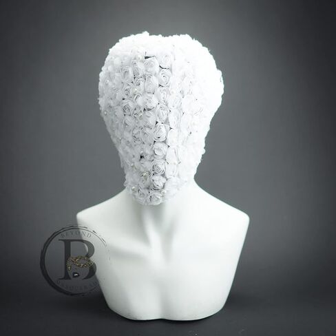 Haute Fashion Masquerade Masks Floral Studded Full Face Mask Cover Halloween Wedding Masquerade Mask Couture Ski Mask in Kuwait