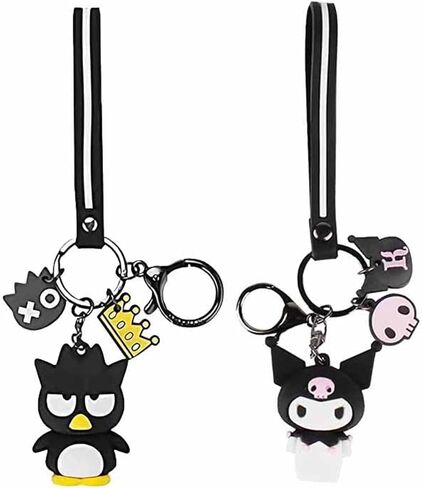 XUEFU Cute Keychain Set Anime Cartoon Figure Pendant Kawaii Car Keychain Accessories for Women two-pack 1 in Saudi Arabia