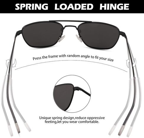 Pro Acme Sunglasses Men Polarized Aviator Sunglasses Military Style Metal Frame with Bayonet Temples in Kuwait