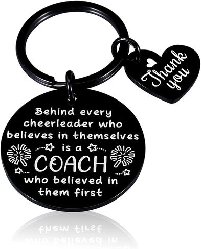Cheer Coach Gift Keychain for Women Men Cheerleader Appreciation Gifts for Coach Birthday Graduation End of Season Senior Night Thank You Gift for Cheer Coach Christmas Thanksgiving Cheerleading Gift in Saudi Arabia
