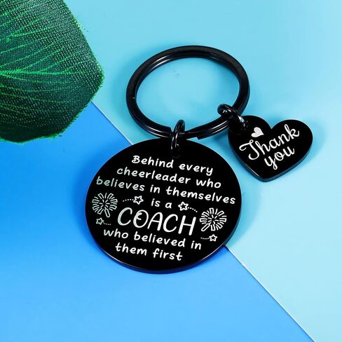 Cheer Coach Gift Keychain for Women Men Cheerleader Appreciation Gifts for Coach Birthday Graduation End of Season Senior Night Thank You Gift for Cheer Coach Christmas Thanksgiving Cheerleading Gift in Saudi Arabia