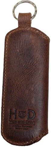 Hide & Drink, Leather Band Aid Holder/Key Ring/Holder/First Aid Accessories/Personal Care/Runner, Handmade Includes 101 Year Warranty :: Bourbon Brown in Saudi Arabia