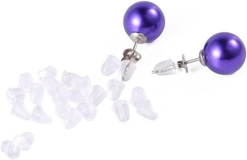 LEILE 12pairs colors Assorted Mixed Wholesale Lot Glass Pearl Earrings Studs Gift Set Stainless Steel Pin for Women kids Girl in Kuwait