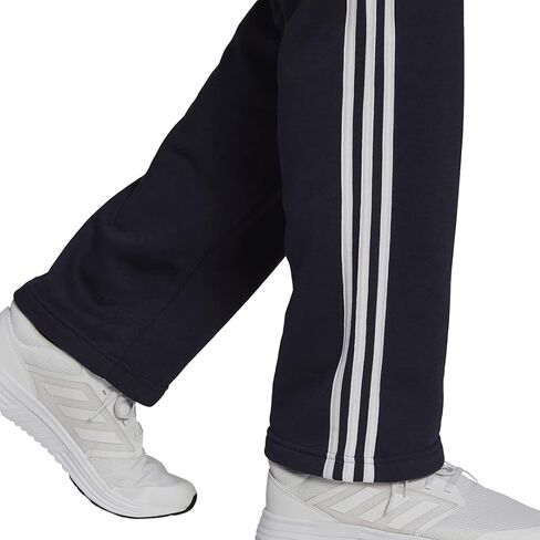 adidas Men's Essentials Fleece Open Hem 3-Stripes Pants, Legend Ink, Medium in Saudi Arabia