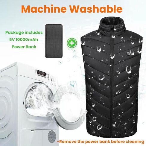 سترة Jaoruizer ساخنة للرجال والنساء، سترة قابلة لإعادة الشحن وتدفئة 9 مناطق تسخين خفيفة الوزن ودافئة سترة كهربائية ساخنة (XL) in Kuwait