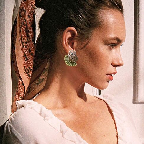 DAMLENG Steampunk خمر الأقراط الأعمال اليدوية الفريدة الرجعية ساعة ترس القرط العتيقة مزيج من لهجة أقراط للنساء الرجال in Kuwait