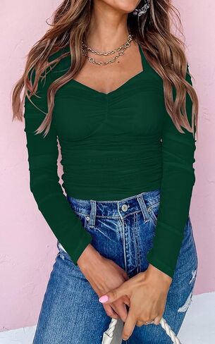 NALANISA المرأة موضة عادية كم طويل بلايز الستر لطيف العصرية 2023 الخريف البلوزات تي شيرت مثير شبكة سليم قمصان مناسبة تيز in Kuwait