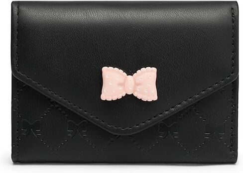 Small Wallets for Girls Cute Bear Print Wallet Small Tri-folded Wallet Cash Pocket Card Holder ID Window Purse for Women (Beige) in Kuwait